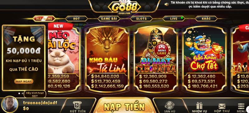 Nổ hũ Go88 - Thiên đường quay hũ siêu hot hiện nay 2 Hướng dẫn từng bước trải nghiệm game nổ hũ tại Go88